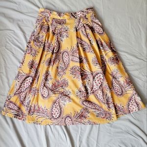 Gold Modcloth Midi skirt with Pockets